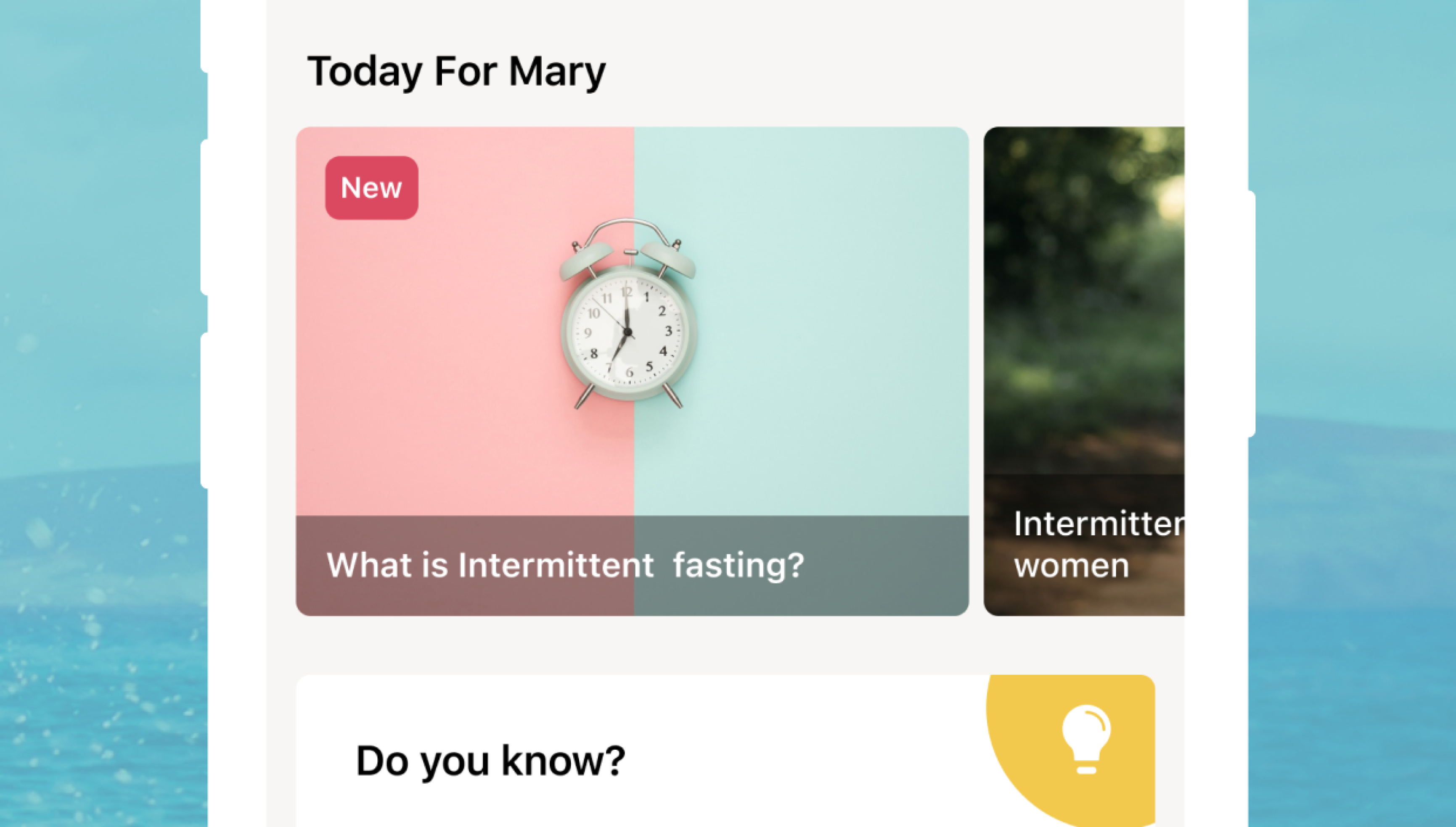 Explore Health Insights - Articles Screen of Our Fasting App User-friendly articles screen in our fasting app, packed with expert tips and insights on fasting and wellness.