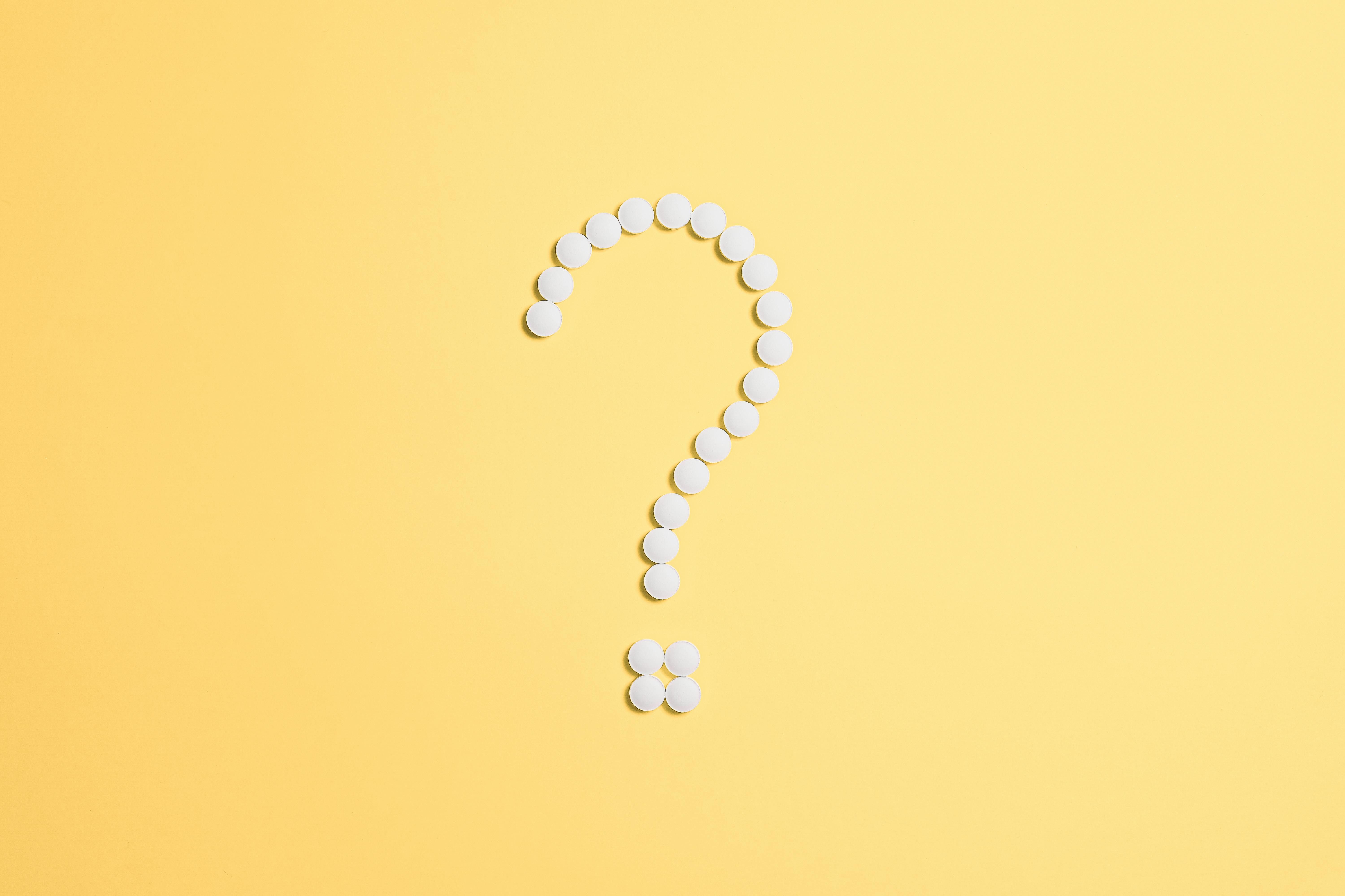 Does Levothyroxine Affect Intermittent Fasting? Question mark made of thyroid medication levothyroxine pills